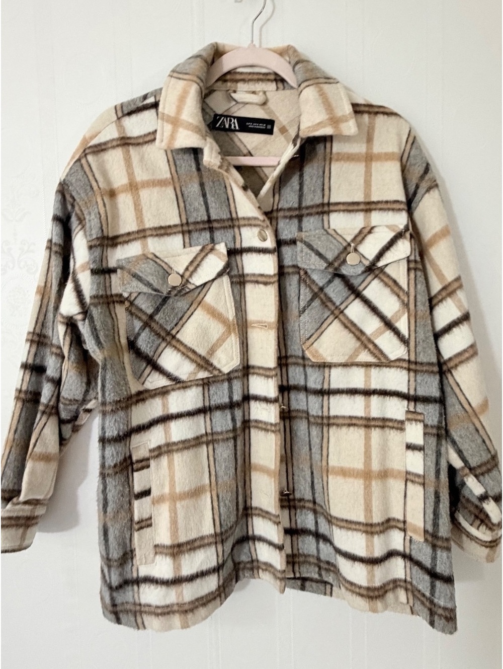 Zara Flannel Shirt Jacket | Size Small